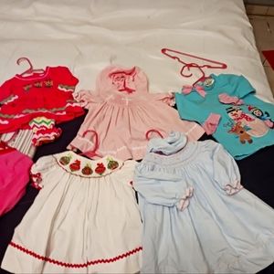 Lot of 5 Smocked dresses/outfits